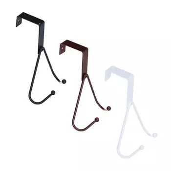 Вешалка надверная, 2 крючка, металл, 12х15х5см, 3 цвета