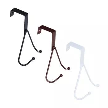 Вешалка надверная, 2 крючка, металл, 12х15х5см, 3 цвета