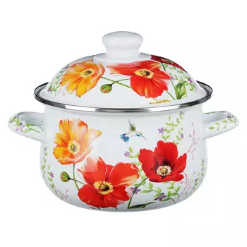 VETTA Букет Кастрюля эмалированная, 18см, 2,0л, индукция