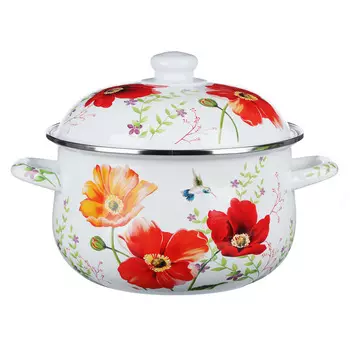 VETTA Букет Кастрюля эмалированная, 22см, 3,6л, индукция