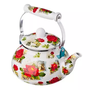 VETTA Чайник эмалированный 2,5л "Красные розы"