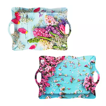 VETTA Цветочное ассорти Поднос, пластик, 38,5х27х3см, 2 дизайна