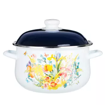 VETTA Ирисы Кастрюля эмалированная, 18см, 2,0л, индукция