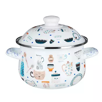 VETTA Кантри Кастрюля эмалированная, 18см, 2,0л, индукция