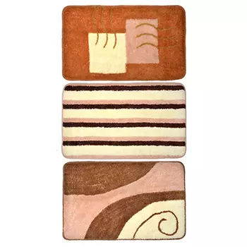 VETTA Коврик для ванной, акрил, 50x80см, бежевый, 3 дизайна