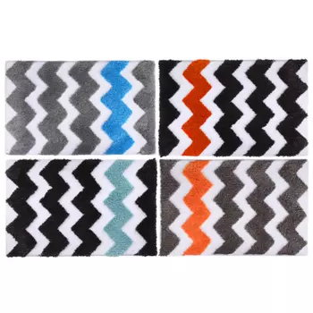 VETTA Коврик для ванной, микрофибра, 45x70см, "Зигзаг удачи", 4 цвета