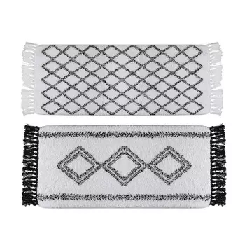 VETTA Коврик универсальный жаккардовый с кистями, микрофибра, 50x100см, 2 дизайна