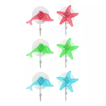 VETTA Крючок на присоске, металл, пластик, 2 дизайна