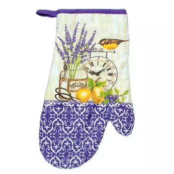 VETTA Лаванда Прихватка-варежка, 18x30cм, 100% хлопок