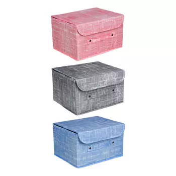 VETTA ЛЁН Кофр для хранения с крышкой, 26х20х15см, полиэстер, 3 цвета