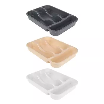 VETTA Лоток для столовых приборов, 4 секц, пластик, 31х22х4см, 3 цвета