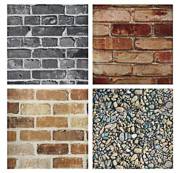 VETTA Пленка самоклеящаяся, 45см х 8м, ПВХ, "Кирпич/Камень", 4 дизайна