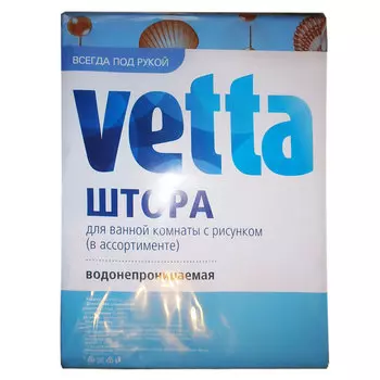 VETTA Шторка для ванной, 180х180см, полиэтилен, с рисунком, в ассортименте, 6984
