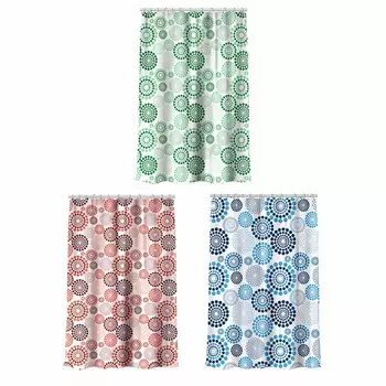 VETTA Шторка для ванной, ПЕВА, 180x180см, "Круги на воде", 3 цвета