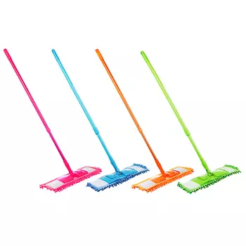 VETTA Швабра с насадкой из микрофиб. без подкл., телескоп. черенок, металл, 70-120см, насадка 90г