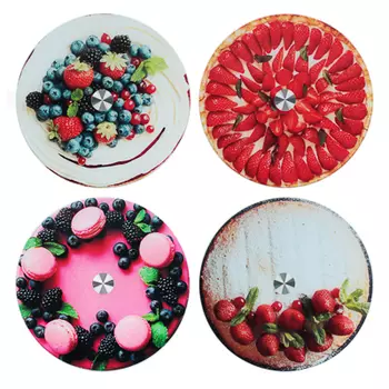 VETTA Тортовница вращающаяся, d30см, стекло, 4 дизайна