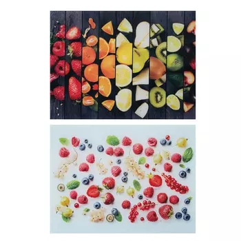 VETTA Ягодное ассорти Доска разделочная стеклянная, 30х40х0,4см, 2 дизайна