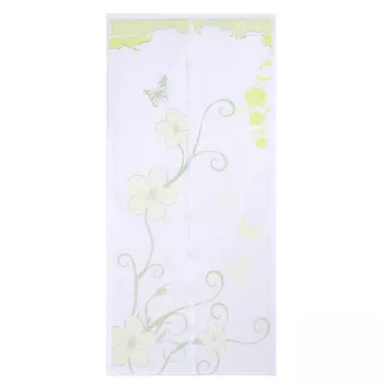 VETTA Занавеска магнитная антимоскитная на дверь 100x210см, белая "Вьюнок" в коробке