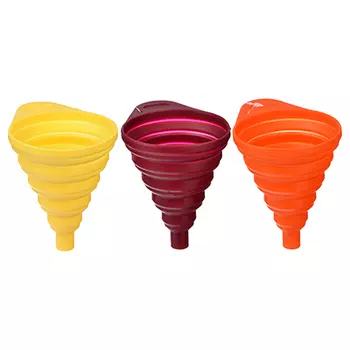 Воронка складная силиконовая, 11х8,5х11 см, 3 цвета