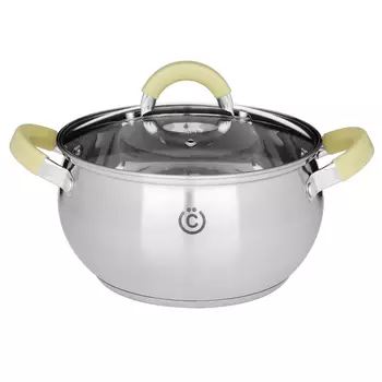 ВСЁГАЗИН Катания Кастрюля 20х11,5см. 3,8л. со стекл. крышкой, индукция