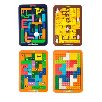 Woodland toys тетрис малый, конструктор, дерево, 27,5*19,5*0,6 см, 4 дизайна