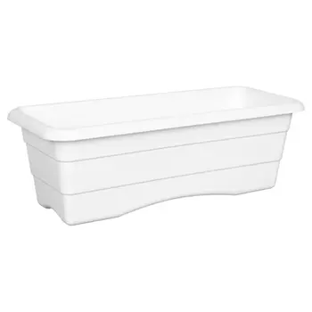 Ящик балконный №1 6л белый 14*40см, пластик