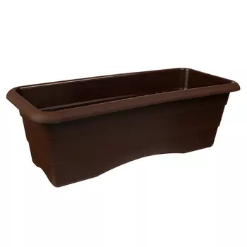 Ящик балконный №1 6л шоколад 14*40см, пластик