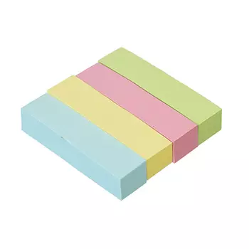 Закладки с клеевым краем, 4 штуки по 100 листов, 4 цвета