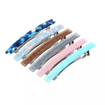 Заколка-автомат для волос, металл, пластик, 8 см, 6 дизайнов