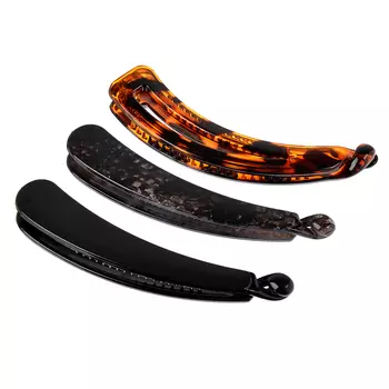 Заколка-банан для волос, 12см, пластик, 3 дизайна