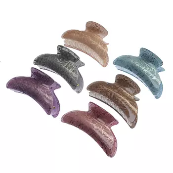 Заколка-краб, 9,5см, пластик, металл, 6 цветов