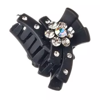 Заколка-краб для волос, пластик, стекло, 3,5 см