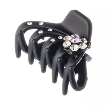 Заколка-краб для волос, пластик, стекло, 4,5см, 4462-39