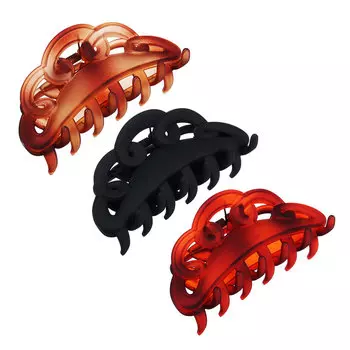 Заколка-краб, пластик, 10 см, 3 цвета