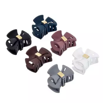 Заколка-краб, пластик, 4,5 см, 6 цветов