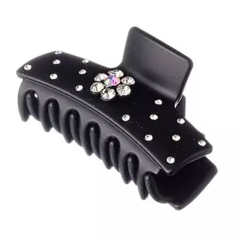 Заколка-краб, пластик, стекло, 8см, 4462-42