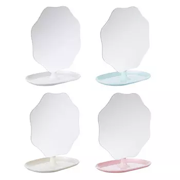 Зеркало настольное, 16,5х25,5см, пластик, стекло, 4 цвета, 1863