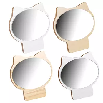 Зеркало настольное, 17,3х17 см, стекло, ДВП, 4 цвета