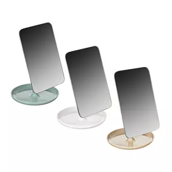 Зеркало настольное ЮниLook, пластик, стекло, 12,5х24см, 3 цвета, 1862