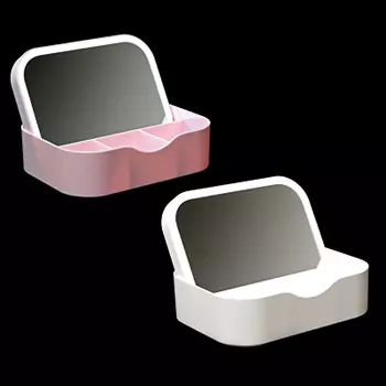 Зеркало настольное с LED-подсветкой ЮниLook, 18,5х13,8х5 см, 2 цвета