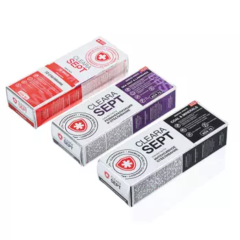 Зубная паста ClearaSept Реминерализация и отбеливание/3D Отбеливание/Интенсивное отбеливание, 75мл