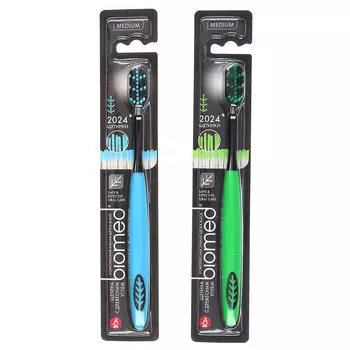 Зубная щетка BIOMED black/silver, 2 вида