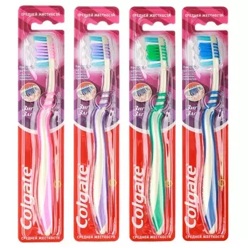 Зубная щетка COLGATE ЗигЗаг , средняя, 1 шт