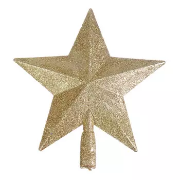 Звезда на елку СНОУ БУМ 20 см, пластик, красный, золото