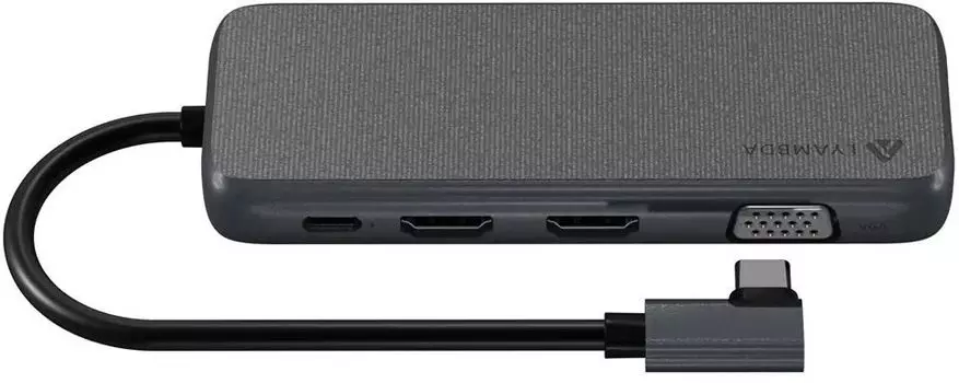 Адаптер LYAMBDA Slim Aluminum 9 в 1 серый