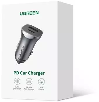 Автомобильное зарядное устройство EnergEA CD130 USB-C + USB-A, 30 Вт серый