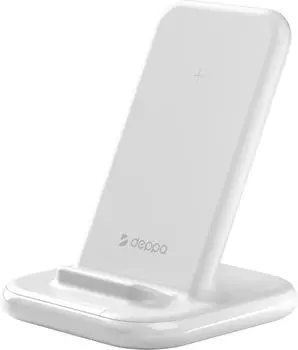 Беспроводное зарядное устройство Deppa QI Fast Charge 15 Вт белый