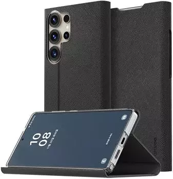 Чехол Araree Bonnet Stand для Galaxy S25 Ultra кожа черный