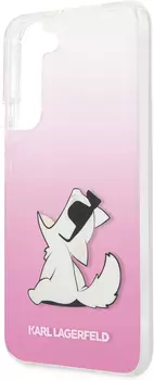 Чехол Karl Lagerfeld Choupette Fun для Galaxy S22 розовый градиент