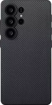 Чехол Pitaka PIN Button для Galaxy S25 Ultra кевлар черный